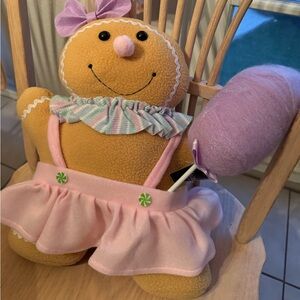 Gingerbread girl plush christmas w cotton candy